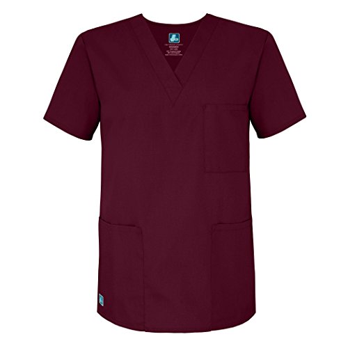 Uniforme mediche unisex Top infermiera abbigliamento professionale – 601 – Burgundy – M