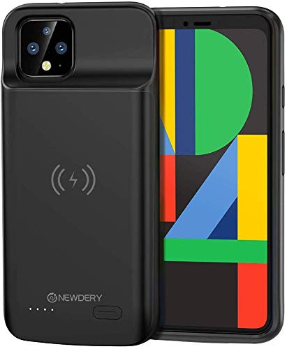 NEWDERY 5000mAh Cover Batteria per Google Pixel 4 XL Cover Ricaricabile Custodia Batteria Cover Caricabatteria Battery Case per Google Pixel 4 XL Power Bank Backup Charger Case