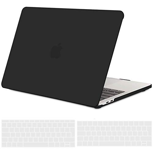 TECOOL Custodia MacBook PRO 13 Pollici 2016 2017 2018 2019 Case, Plastica Rigida Cover & Copertura della Tastiera per MacBook PRO 13.3 con/Senza Touch Bar A1706/ A1708 /A1989/ A2159 -Nero