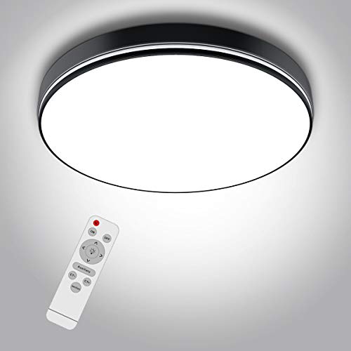 bapro 28W Plafoniere da Soffitto, Temperatura di colore regolabile, Ø40cm LED Lampada （Bianco caldo - Bianco freddo）Tondo Sottile Plafoniera per Cucina, Bagno, Camera da Letto, Corridoio, Ufficio