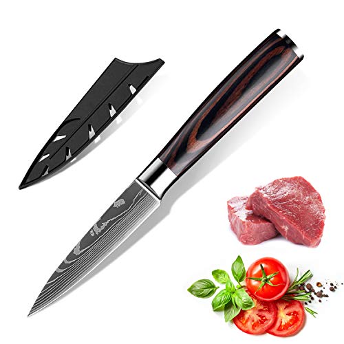 KEPEAK Coltello da Cucina, Coltelli da Cucina Affilati in Acciaio Inossidabile di Diverse Dimensioni con Impugnatura Confortevole, Coltello da Cucina Antiruggine per Cucina/Ristorante (F)