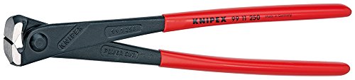 KNIPEX 99 11 250 Tenaglia per ferraioli e cementisti tipo rinforzato a grande forza di taglio bonderizzata nera rivestiti in resina sintetica 250 mm