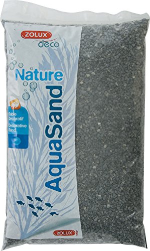 Zolux Ghiaia Naturale per Acquario Basalto Nero di 1 a 4 mm di granulométie – 5 kg