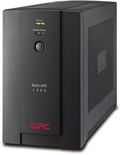APC Back-UPS BX - BX1400U-GR - Gruppo di continuità (UPS) Potenza 1400VA (AVR, 4 Uscite Schuko, USB, Shutdown Software)