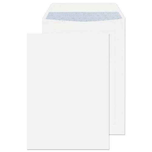 Purely Everyday - Buste formato C5, chiusura adesiva, 229 x 162 mm, 90 g/mq, confezione da 500, colore: Bianco