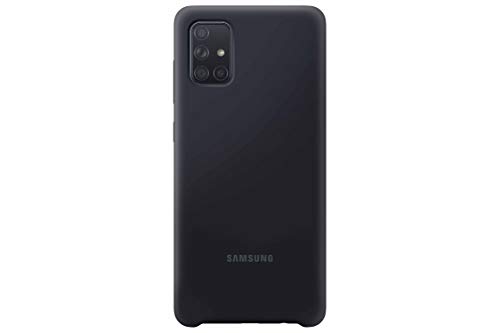 Samsung A71 - Cover in silicone per Samsung A71, colore: Nero