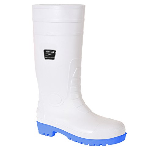 Portwest FW95WHR39 Stivale Total Safety Wellington S5, Bianco, 39