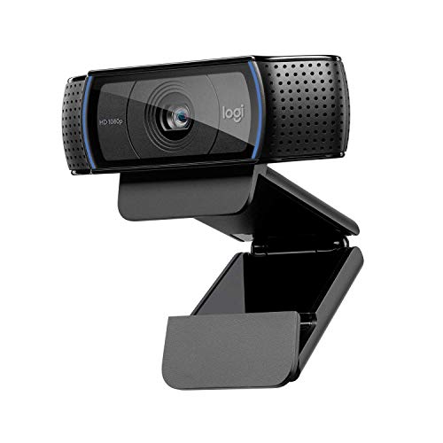 Logitech C920 HD Pro Webcam, Videochiamata Full HD 1080p/30fps, Audio Stereo ‎Chiaro, ‎Correzione Luce HD, Funziona con Skype, Zoom, FaceTime, Hangouts, ‎‎PC/Mac/Laptop/Macbook/Tablet, Nero