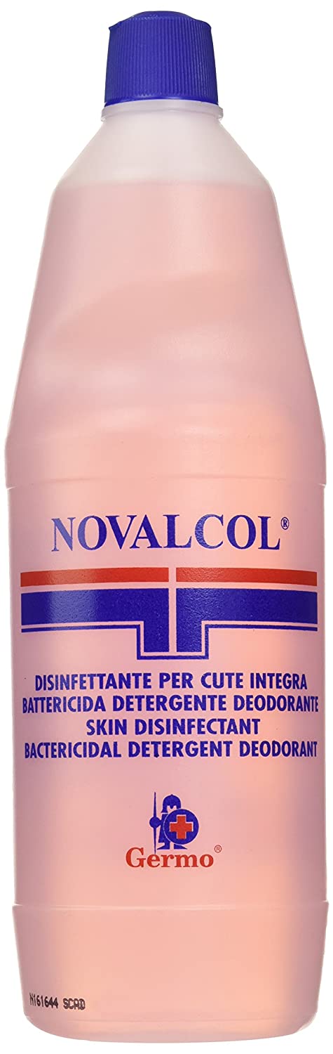 Novalcol - Disinfettante Cutaneo Battericida, Pronto all'Uso, Profumato, Flacone da 1 Litro