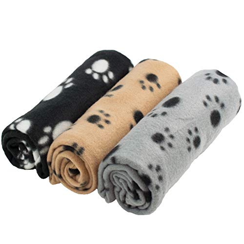 Digiflex 3 x Grandi Coperte in Morbido Pile - per Cani, Gatti, Conigli E Altri Animali Domestici - Una Buona Aggiunta al Letto del Tuo Animale 70 X 100 cm