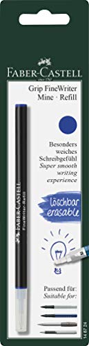 Faber-Castell 148724 - Refill Grip Finewriter, cancellabile, colore: Blu