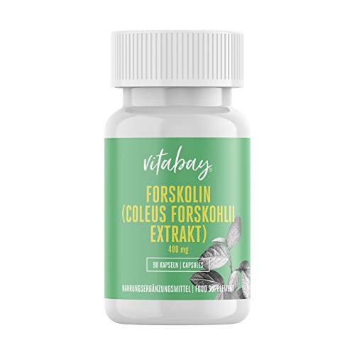 vitabay Estratto di Coleus Forskohlii (Forskolin) 400 mg, 90 Capsule Vegan