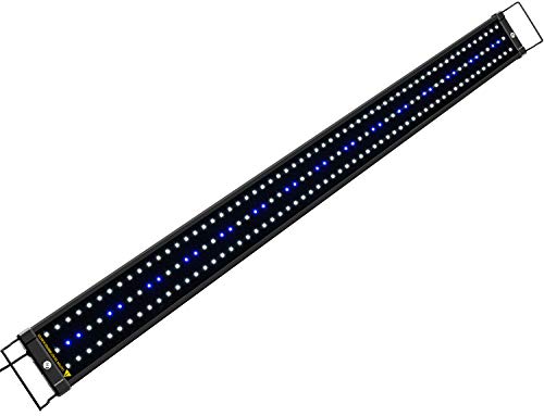 NICREW Illuminazione per Acquario, Plafoniera LED Acquario Dolce, Lampada LED per Acquario Luce Acquario 120-150 cm, 32W, 7000K, 1700LM