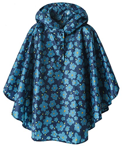 Summer Mae Giubbe per Bambini e Impermeabili Fiore Blu XXL