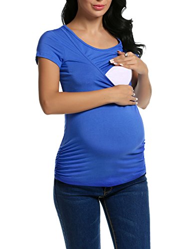 UNibelle Donna Maglieria per maternità Maglietta per maternità Camicia per maternità Casual Top T Shirt Manica Corta XXL