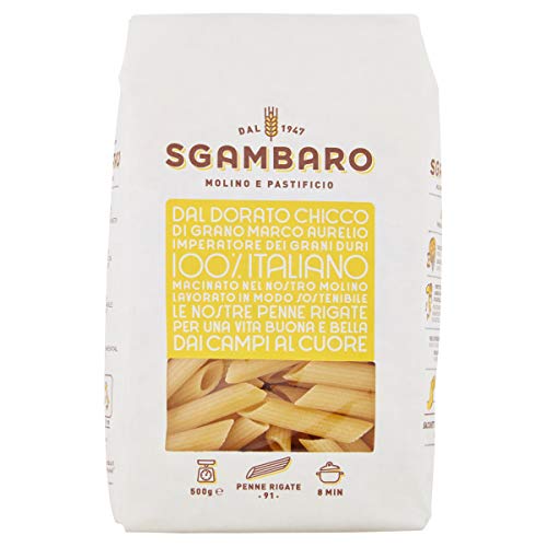 Pasta Sgambaro - Penne Rigate N. 91 - 100% grano duro italiano - 500 gr