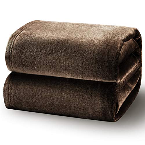 Bedsure Coperta Plaid di Pile Marrone Coperta Grande 230x270 cm - Plaid da Divano Coperte Super Morbido