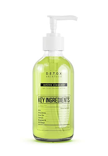 DETOX SKINFOOD - Active Cleanser - Gentle Gel Face Wash with Superfoods ingredients - Vegan Beauty Cosmetics 250ml / 8,4fl.oz