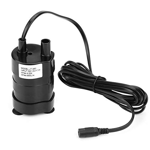 Pompa sommergibile - Mini pompa idraulica sommergibile Brushless ad alta prevalenza DC, 12V -20 ℃ -90 ℃, per fontana solare, irrigazione da giardino, lavatrice
