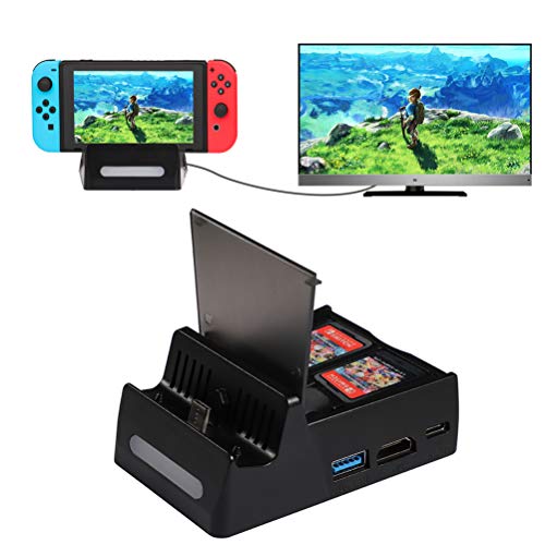 Dock di Ricarica per Nintendo Switch, Shumeifang Dock TV per Ricarica compattoportatile per switch , porta di ingressoalimentazione USB C, porta USB 3.0 e HDMI Stand per Nintendo Switch / Switch Lite