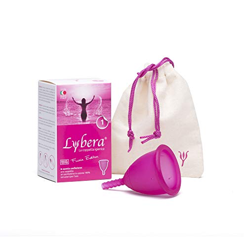 Lybera la Coppetta Mestruale MADE IN ITALY in Silicone Medicale | Taglia 1 Fucsia