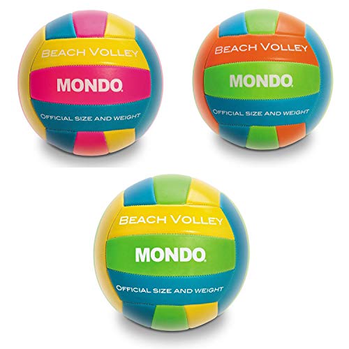 Mondo Toys  - Pallone da Beach Volley BEACH - size 5 pallavolo - 270 g - Colore giallo / arancione / blu / fucsia  - 13037