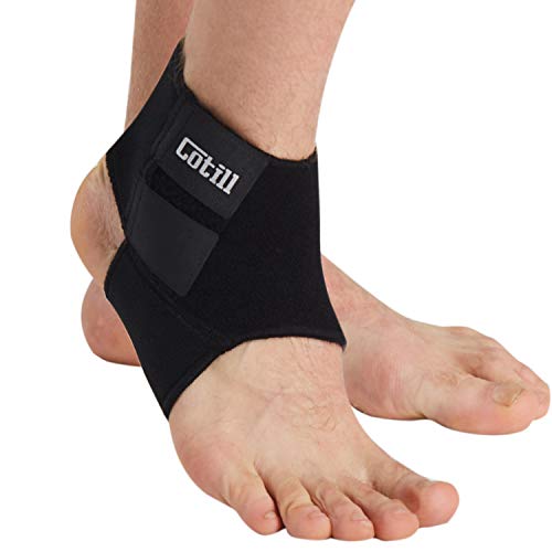 Cotill Supporto caviglia per uomini e donne – Tutore contro distorsioni in neoprene traspirante e regolabile per la corsa, palla canestro (taglia unica)