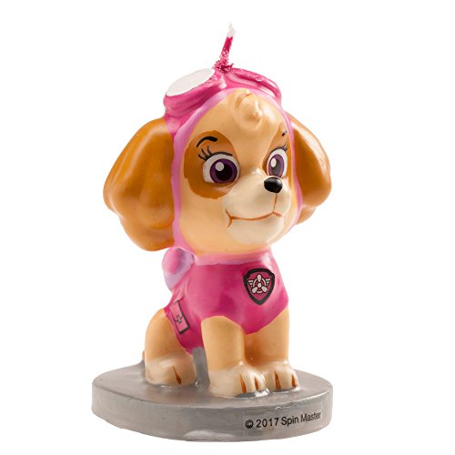 Dekora-346181 Candela di Compleanno Skye Paw Patrol Multicolore, 7 cm (346181)