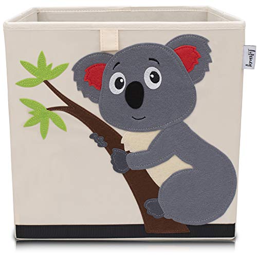 Lifeney portagiochi bambini | Pratico contenitore per mettere in ordine ogni cameretta | contenitore giochi bambini | porta giochi bambini contenitori | cesto portagiochi bambini (koala beige)