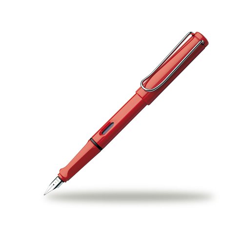 Lamy FH05253 - Penna stilografica Safari, tratto: spesso, modello 016, colore: rosso intenso