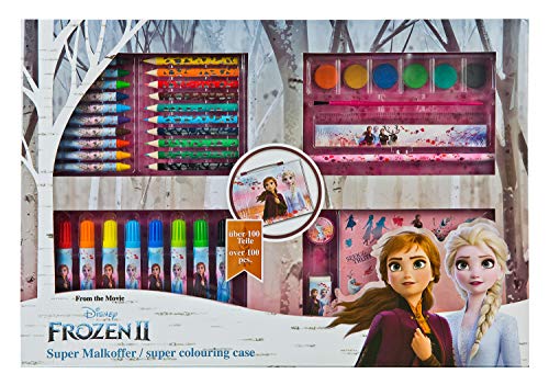 Undercover FRUW4101 - Valigetta per Pittura Disney Frozen II, 100 Pezzi, Multicolore
