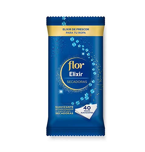 Flor Elixir Condizionatore speciale ammorbidenti per asciugatrici, 40 pezzi