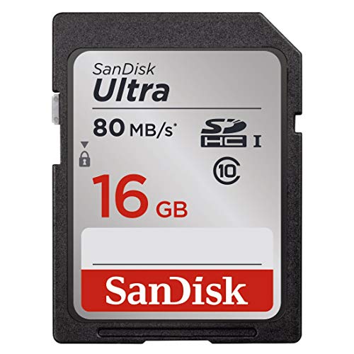 SanDisk Ultra Scheda di Memoria SDHC Traditional, Velocità fino a 80 MB/sec, 16 GB, Classe 10