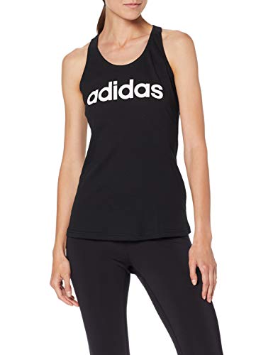 Adidas Essentials Linear Slim Tank, Tops Donna, Black/White, S 40-42
