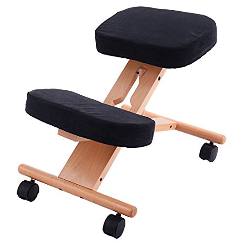 Sedia inginocchiatoio PRO11, ergonomica, sedia correttiva per la postura del ginocchio. Black