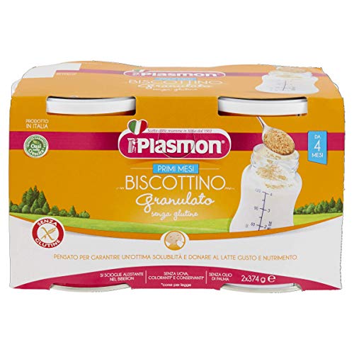 Plasmon Biscottino Granulato senza Glutine, 2 x 374 g