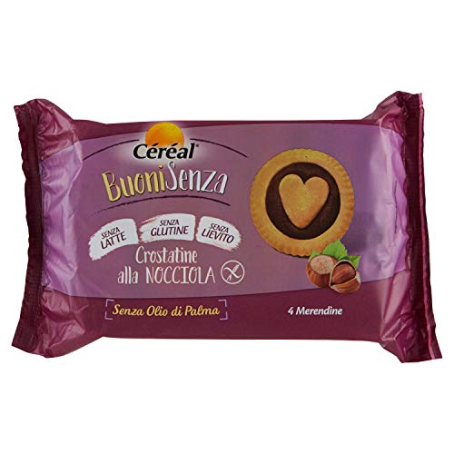Céréal BuoniSenza Crostatine alla Nocciola - Senza Latte - Senza Glutine - Senza Lievito - 150 gr