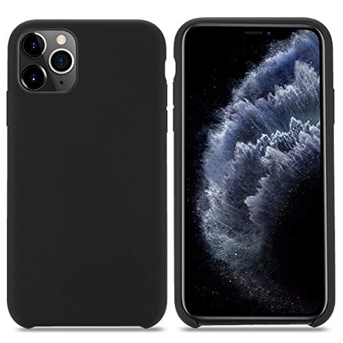 THBY Custodia iPhone 11 PRO, Cover Antiurto Gomma Gel Silicone Liquido con Fodera Microfibra Morbida Anti-Graffio Caso Silicone Ultra Sottile Protettiva Case per Apple iPhone 11 PRO. (5.8 inch,Nero)