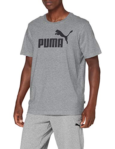 PUMA Essentials Logo Tee M, Maglietta Uomo, Grigio (Grey Heather), L