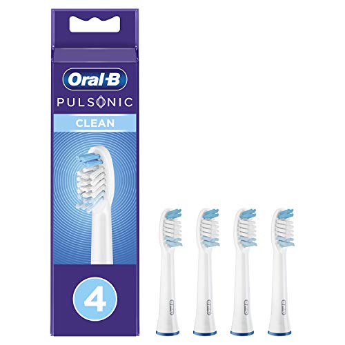 Braun Oral-B 4210201299813 Pulsonic Clean - Set di 4 testine di ricambio per spazzolini a ultrasuoni