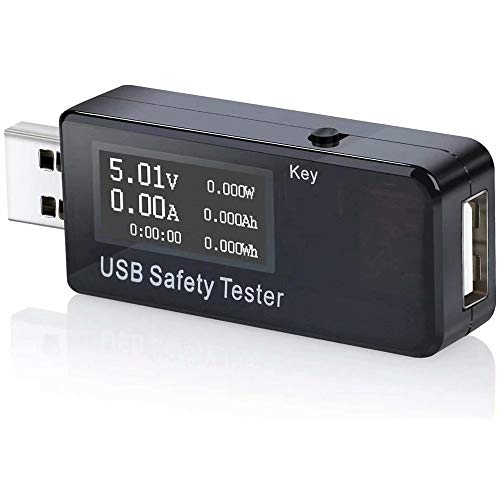 AMANKA Digitale USB QC3.0 Tester Multimetro 3V-30V 0-5.1A Display USB Tester Misuratore di Corrente Voltmetro Amperometro Caricabatterie per telefoni cellulari e tablet ecc...