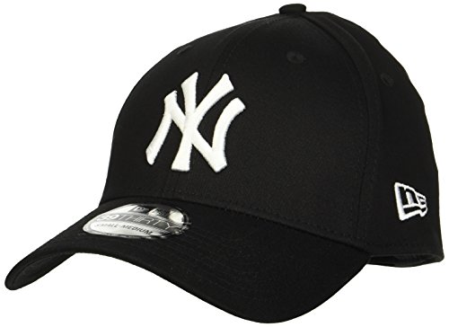 New Era - MLB Basic NY Yankees 39Thirty Stretch Back, Baseball beretto da uomo, multicolore (black/white), S/M