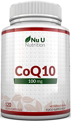 CoQ10 da 100 mg | 120 Capsule di Coenzima Q10 | Integratori alimentari Nu U Nutrition