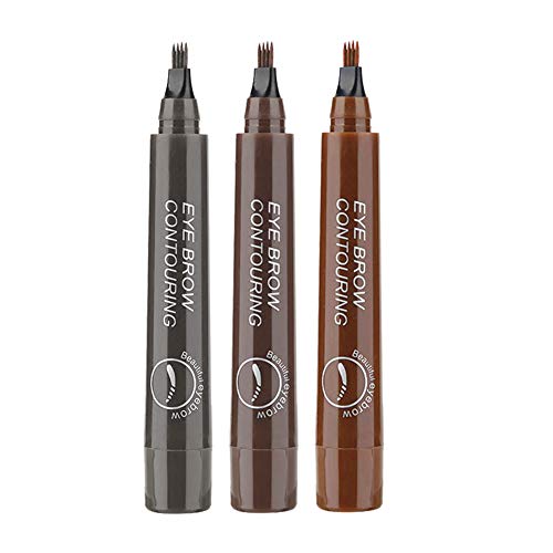 Eyebrow Tattoo Pen - Matita per sopracciglia, impermeabile, a lunga durata, con punta forcare, inchiostro Smudgeproof Tatbrow per acconciatura naturale