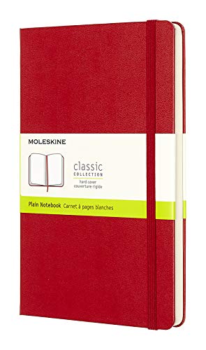Moleskine Taccuino Notebook Classic, Large, Pagine Bianche, Rosso, 240 Pezzi