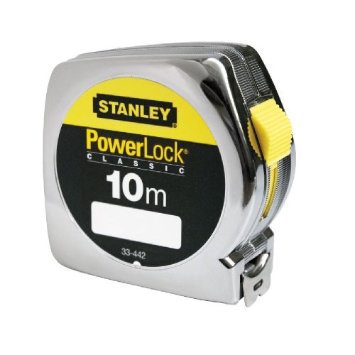 Stanley 1-33-442 Flessometro Powerlock, 10 m x 25 mm, Pieno