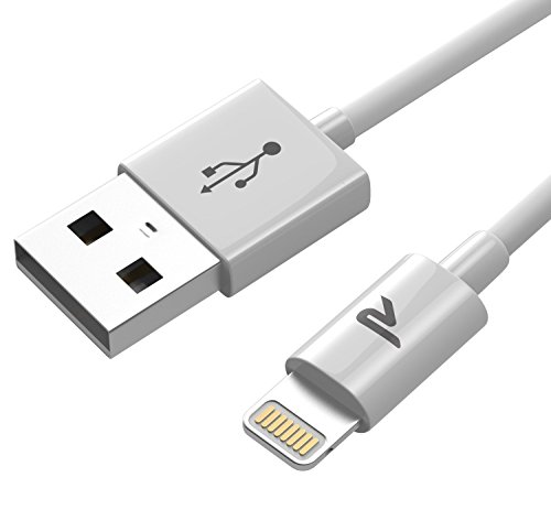 Rampow - Cavo Lightning a USB [Certificato Apple MFi] Compatibile con iPhone XR/ XS/ X/ 8/ 8P/ 7/ 7P/ 6S/ 6SP/ 6P/ 6/ SE/ 5s/ 5c/ 5 / iPad / iPod, Bianco, 2 Metri