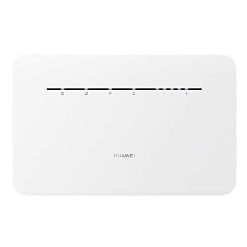 HUAWEI 4G Router 3 Pro – Mobile WiFi 4G LTE (CAT.7) Punto di accesso Wi-Fi, supporto di selezione automatica Wi-Fi a doppia banda e Beamforming, 4 porte Gigabit, installazione automatica, bianco