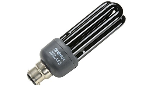 QTX 160. 020 luce nera, Lampada a risparmio energetico, Vetro, nero 20 wattsW