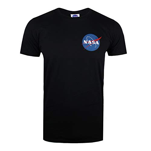 Nasa Core Logo T-Shirt, Nero (Black Blk), Large Uomo